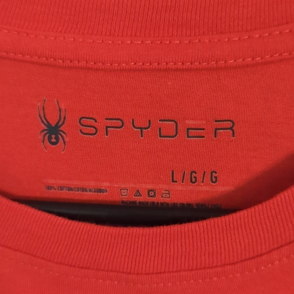Spyder Men's Red Short Sleeve Tshirt Size Large - Picture 3 of 5